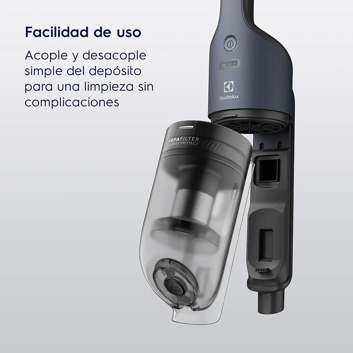 Aspiradora Vertical Inalámbrica Electrolux Ergorápido Ciclonica Efficient ERG019 2EN1 90W Azul